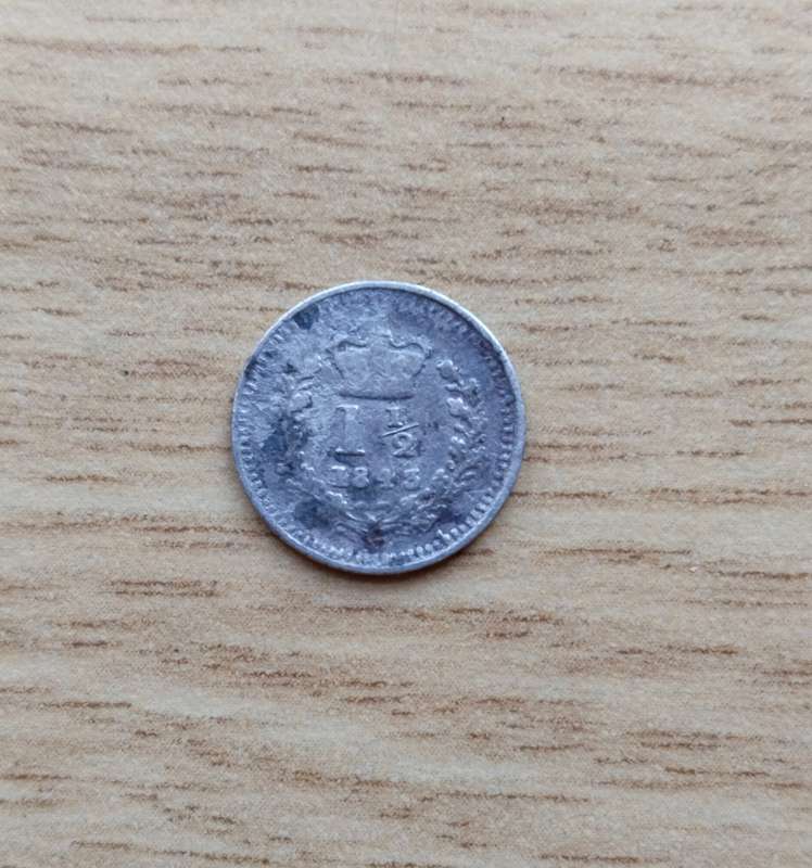Great Britain Queen Victoria 1943 Silver 1 1/2 penny. Very small coin.