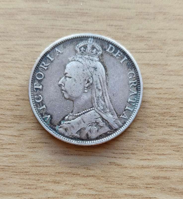 Great Britain Queen Victoria 1889 Silver Two shillings.