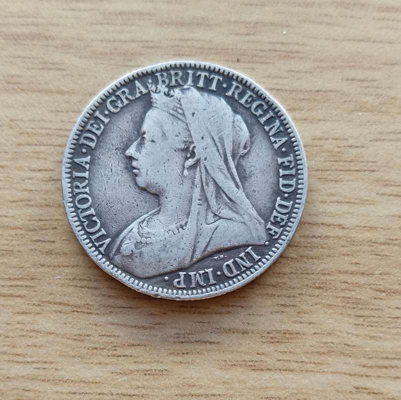 Great Britain Queen Victoria 1899 Silver Two shillings.