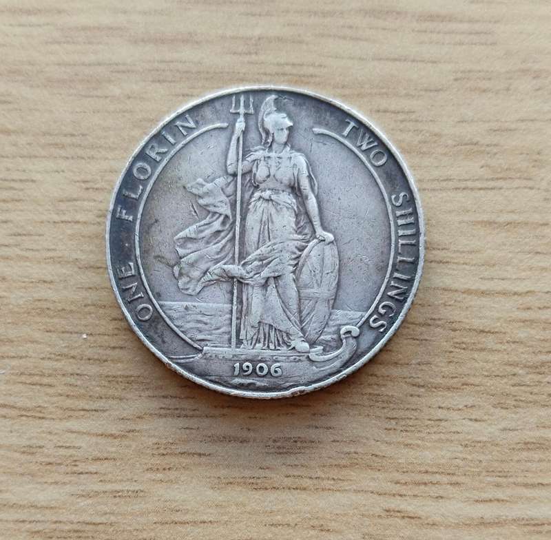 Great Britain 1906 Kind Edward VII Silver Two shillings.