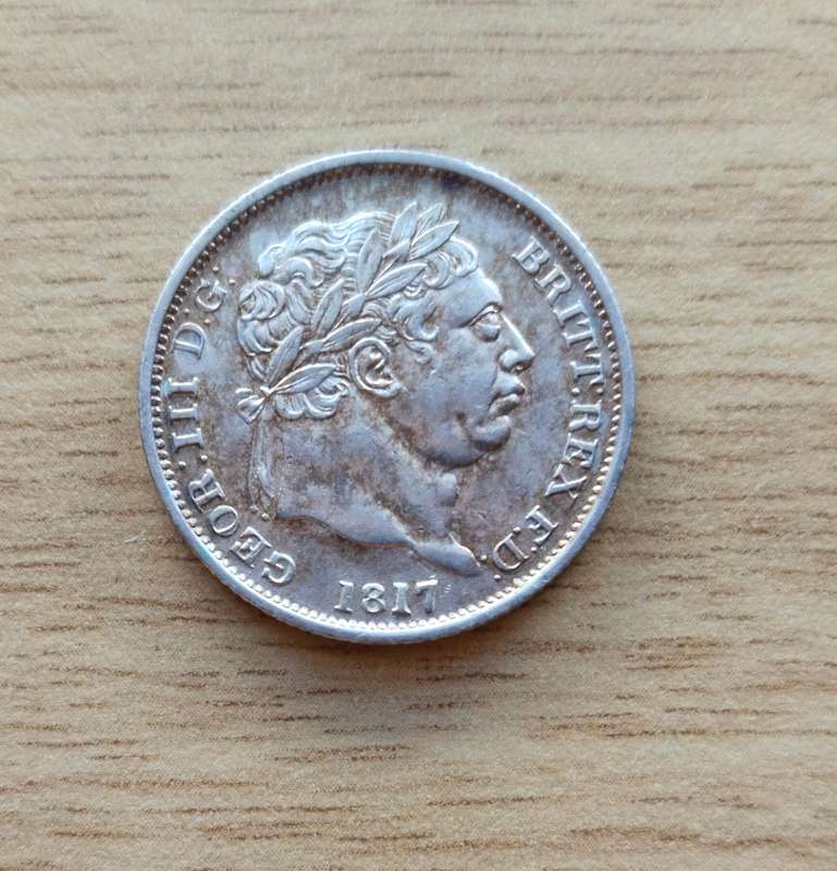 Great Britain King George 111 Silver 1817 Shilling. Excellent condition!!
