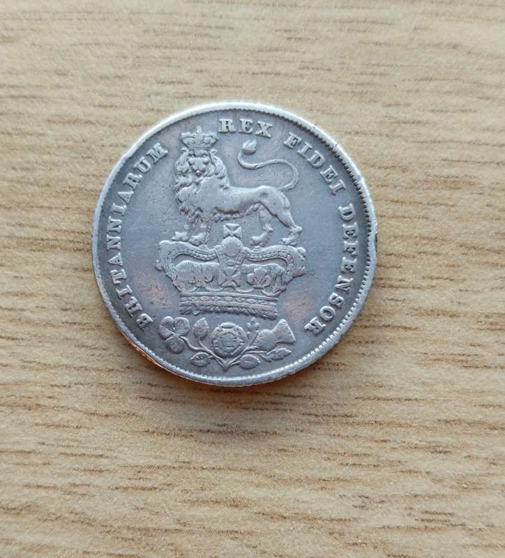 Great Britain King George IV Silver 1825 Shilling.