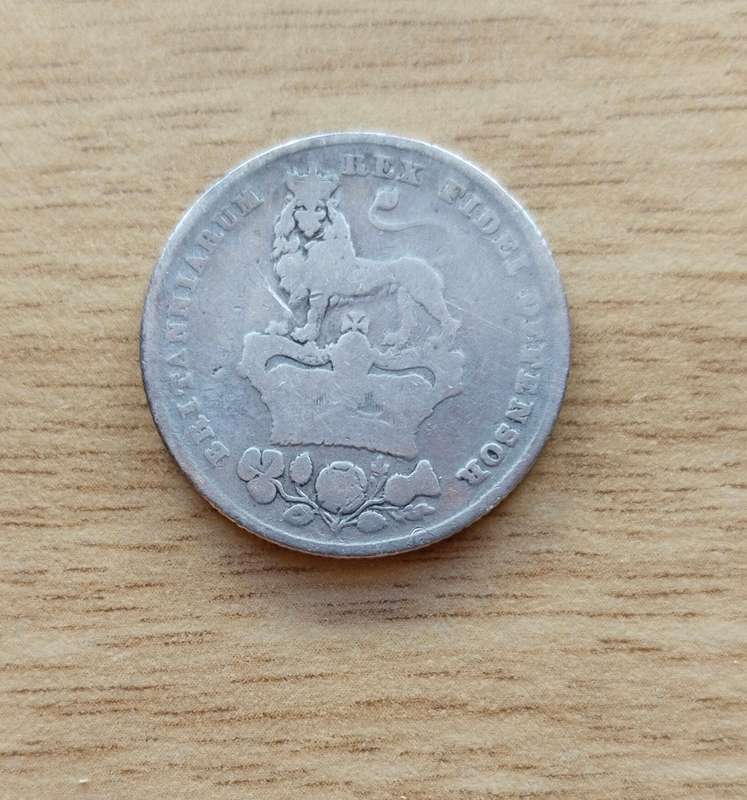 Great Britain King George IV Silver 1825 Shilling.
