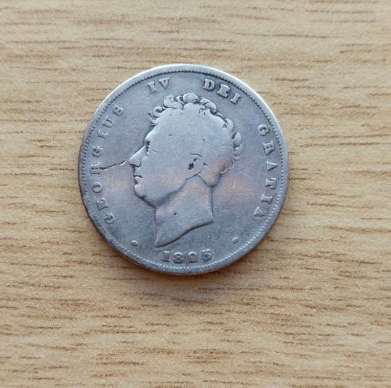 Great Britain King George IV Silver 1825 Shilling.