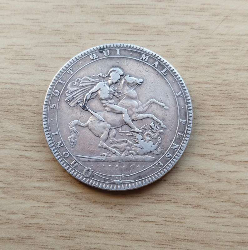 Great Britain 1819 Sterling silver King George 111 Crown. Great Coin!!