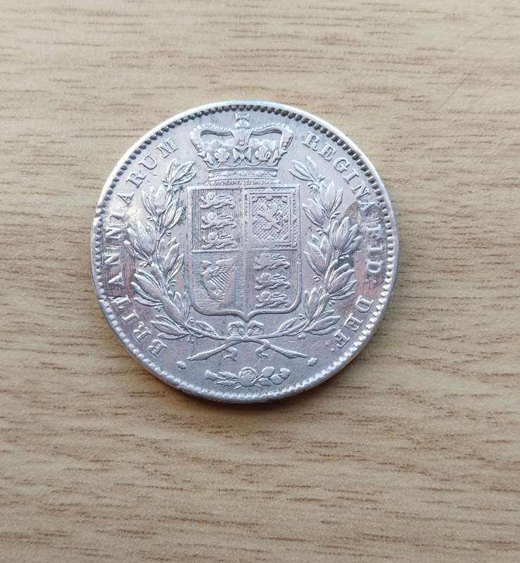 Great Britain 1845 Sterling silver Queen Victoria Crown. Nice coin!!