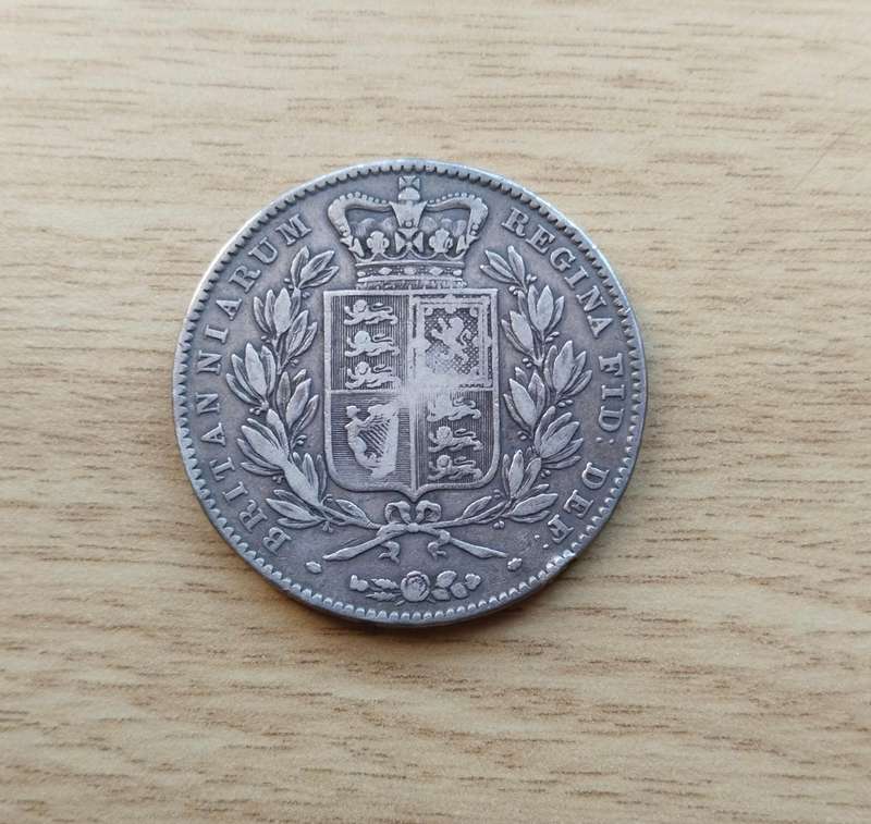 Great Britain 1844 Queen Victoria Sterling silver Crown. Nice coin!!