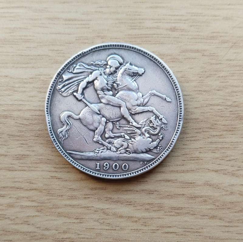 Great Britain 1900 Sterling silver Queen Victoria crown.