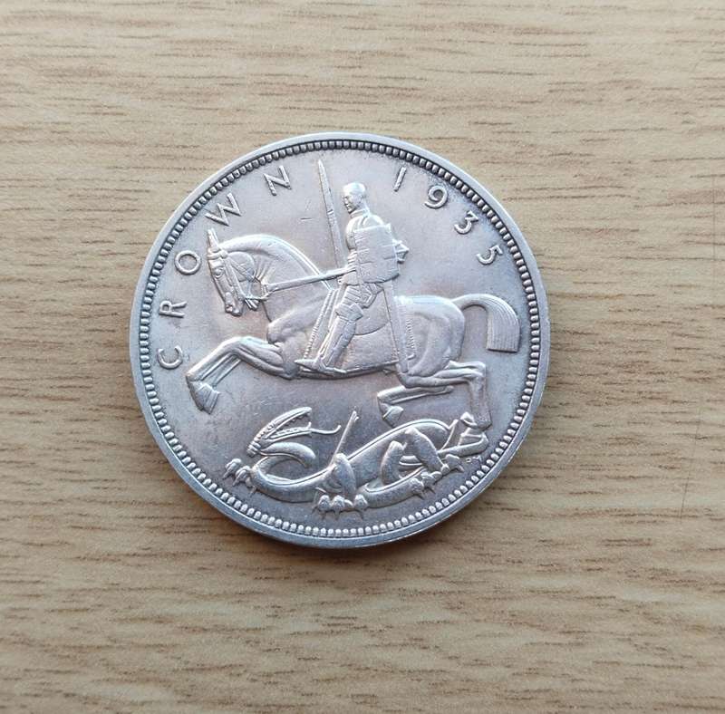 Great Britain 1935 Rocking horse Silver King George Crown.