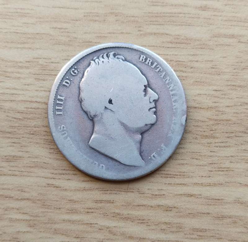 Great Britain 1834 Sterling silver King William 1111 Half Crown.
