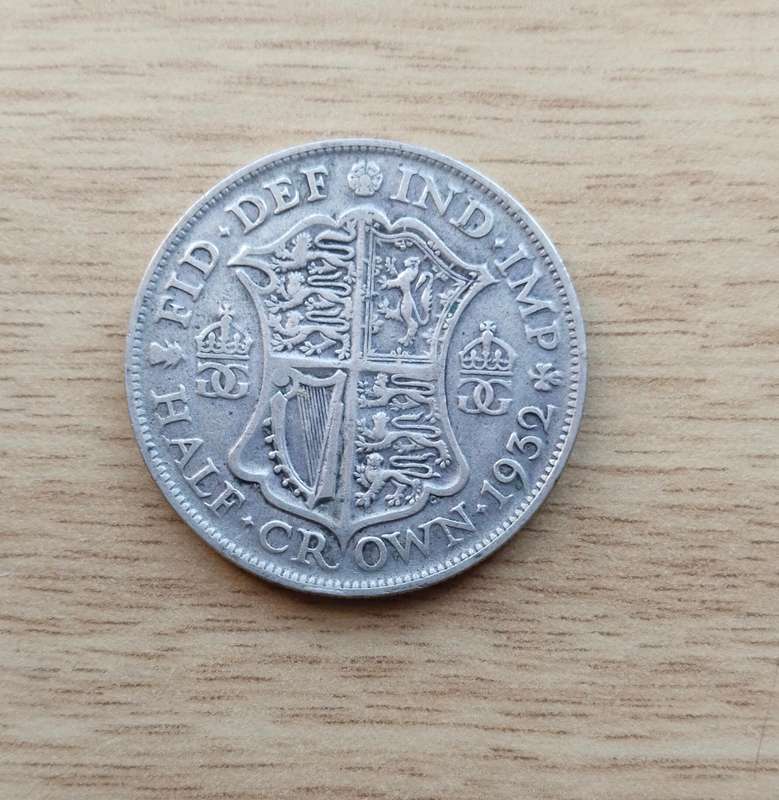 Great Britain 1932 King George V Silver Half Crown.