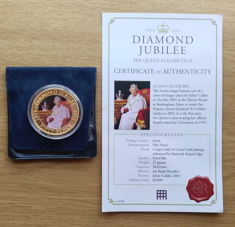 Great Britain 2012 ( 24ct gold plated ) Diamond Jubilee crown