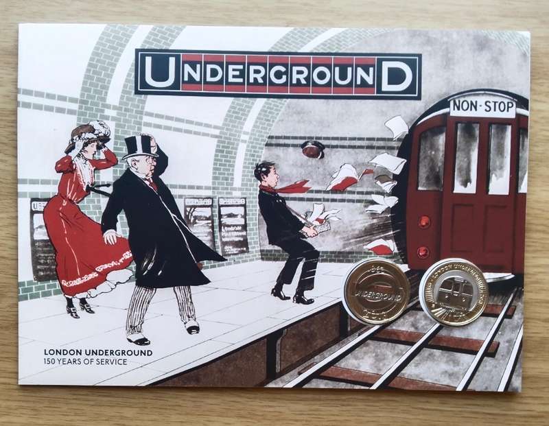 Great Britain 150 years of the Underground Two x Two Pounds.
