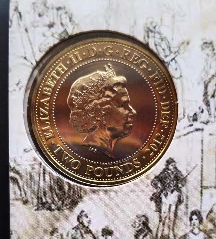 Great Britain 2012 Charles Dickens commemorative Two Pounds. Nice coin!!