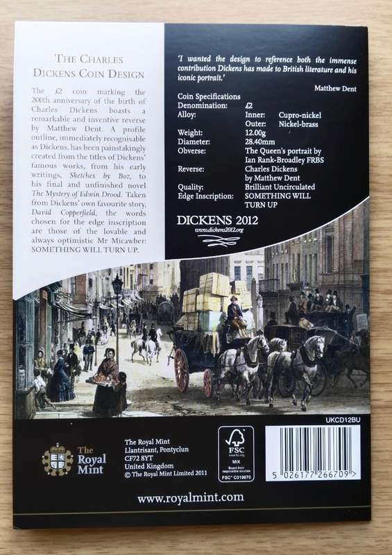 Great Britain 2012 Charles Dickens commemorative Two Pounds. Nice coin!!