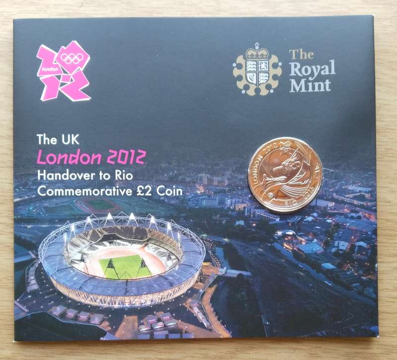 Great Britain 2012 Handover to Rio Two Pounds.