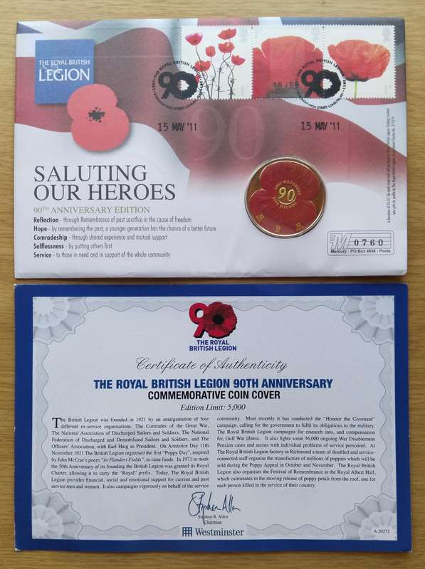 Great Britain 2011 Saluting our Heroes Commemorative Crown.