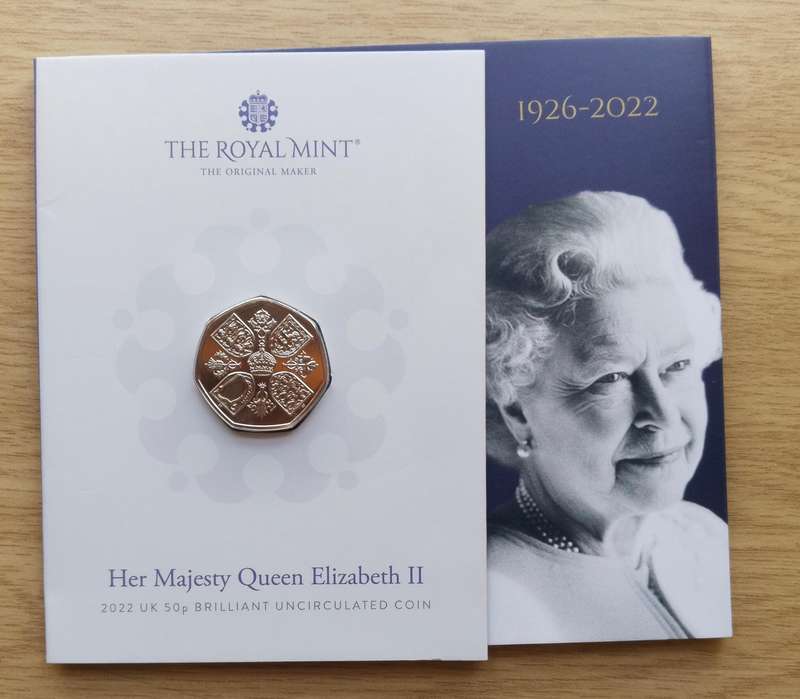 Great Britain 2022 UNC Queen Elizabeth II A life long Promise 50 pence.