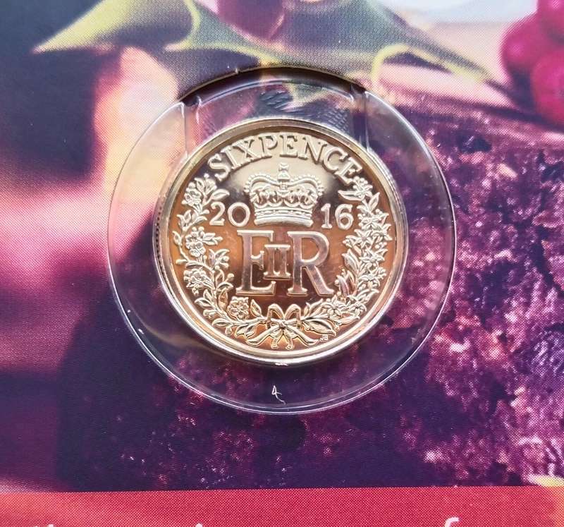 Great Britain 2016 Sterling silver Sixpence with Certificate.