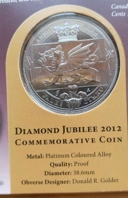 Great Britain Queen Elizabeth II Proof 2012 Diamond Jubilee crown coin.
