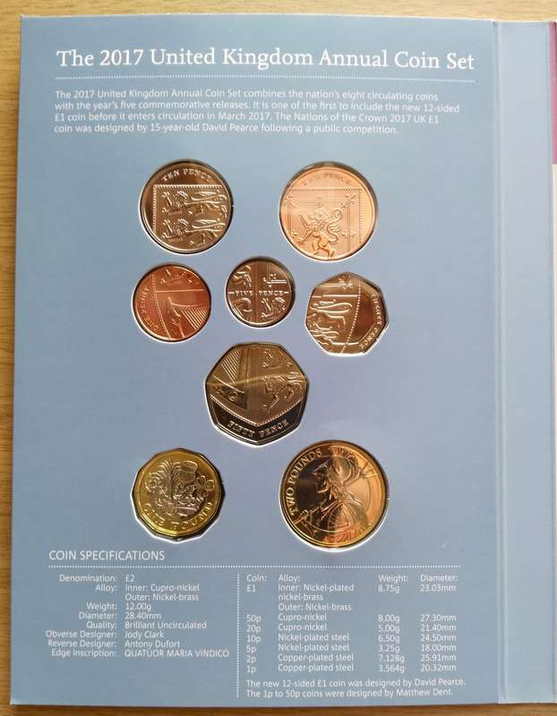 Great Britain 2017 UNC PROOF Coin set. Great Collection!!