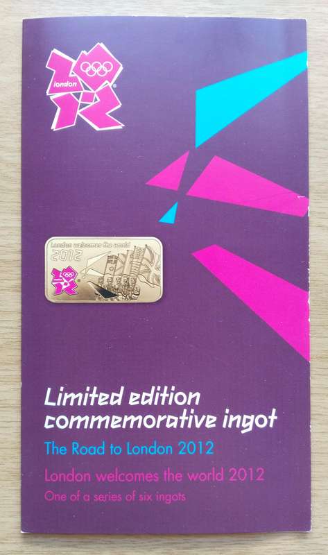 Great Britain 24 ct gold plated Olympic limited edition ingot set. This is beautiful!!!