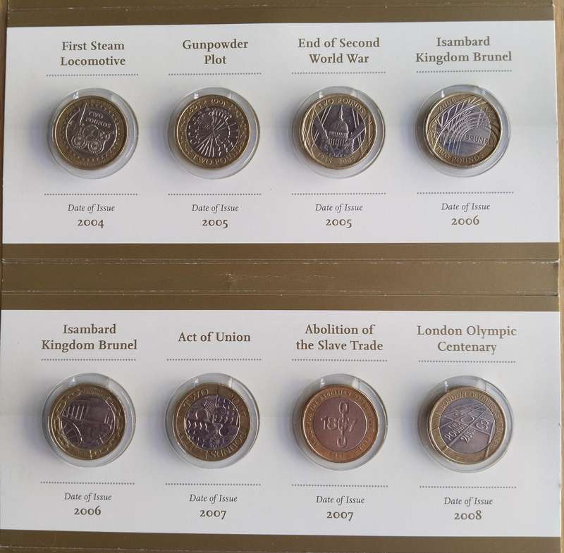 Great Britain 19 Different two pounds coin set. R910.64 in today exchange rate.