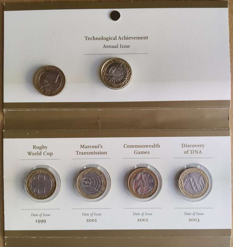 Great Britain 19 Different two pounds coin set. R910.64 in today exchange rate.
