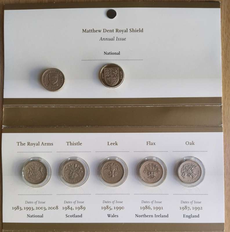 Great Britain 20 Different one pound coin collection set.