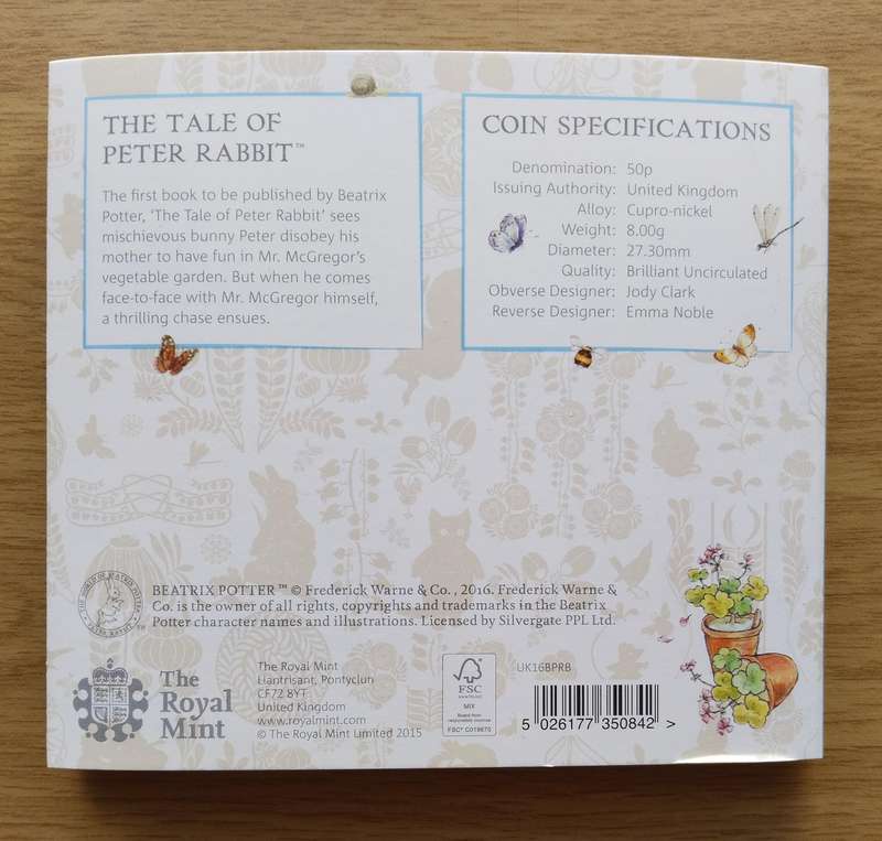 Great Britain Beatrix Potter 50 pence collection. Great set.