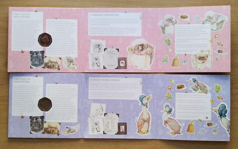 Great Britain Beatrix Potter 50 pence collection. Great set.