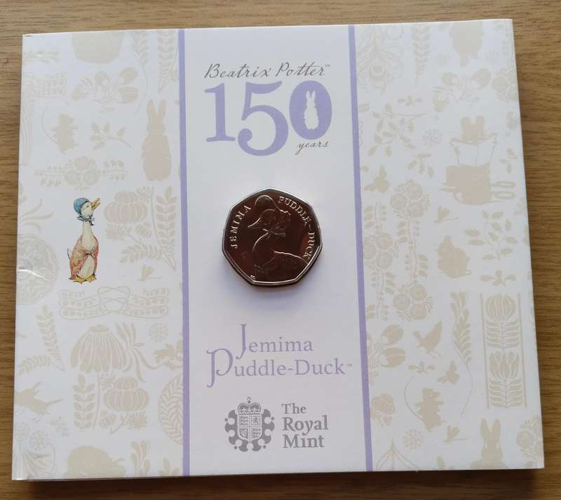 Great Britain Beatrix Potter 50 pence collection. Great set.