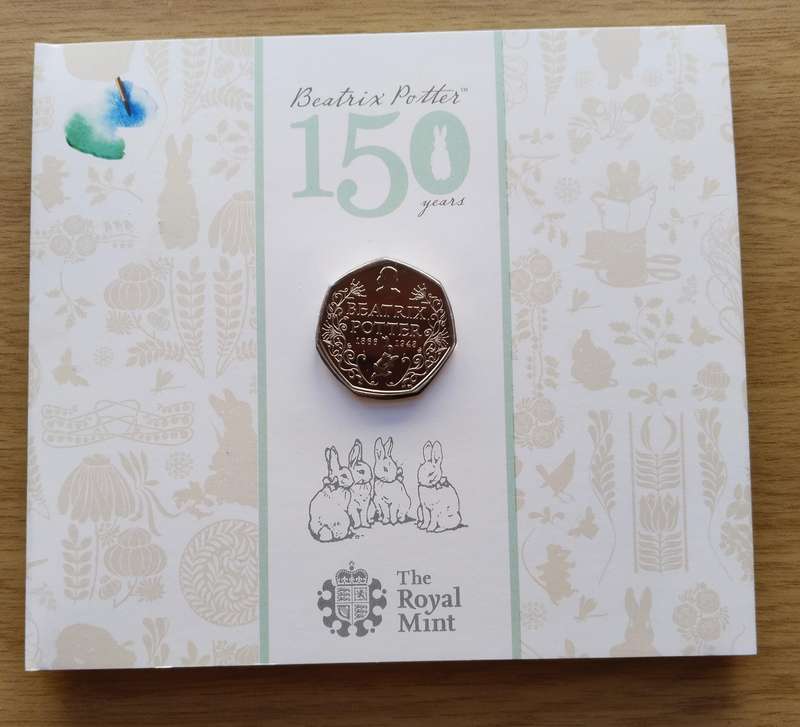 Great Britain Beatrix Potter 50 pence collection. Great set.