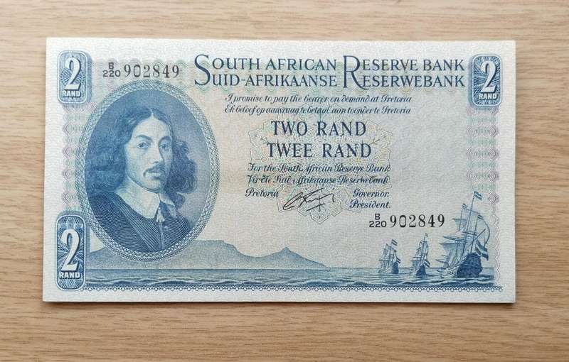 South Africa G. Rissik old R2 Bank Note. Good condition. (849)