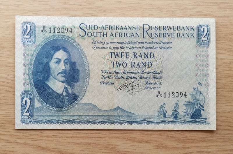South Africa G. Rissik old R2 Bank Note. (094)