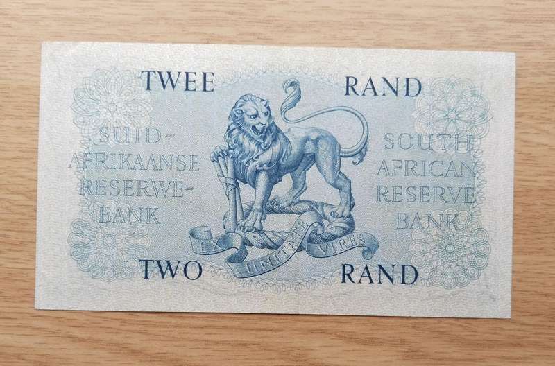 South Africa G. Rissik old R2 Bank Note. Good condition. (322)