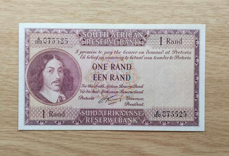 South Africa G. Rissik old R1 Bank Note. Good condition. (525)
