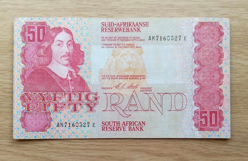 South Africa CL Stals Old R50 Bank Note. (327)