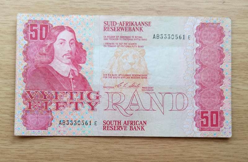 South Africa CL Stals Old R50 Bank Note. (561)