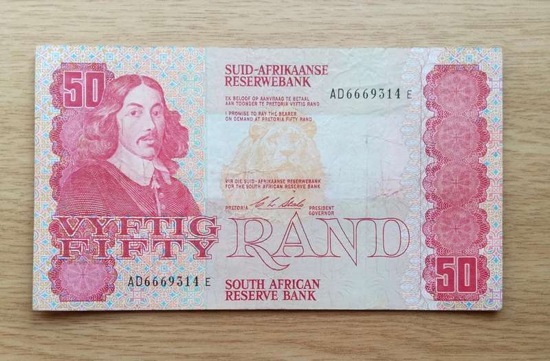 South Africa CL Stals Old R50 Bank Note. (314)