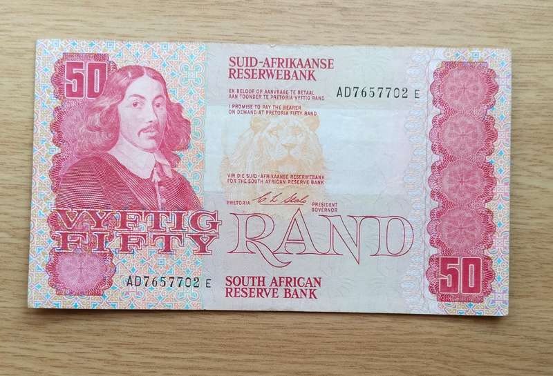 South Africa CL Stals Old R50 Bank Note. (702)