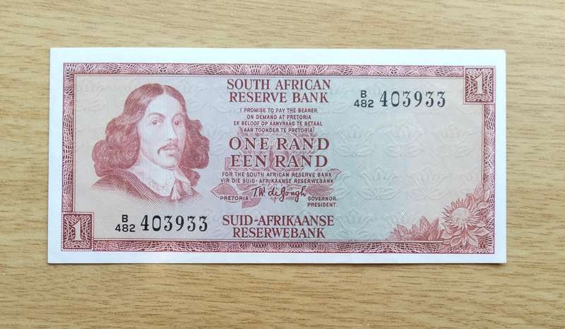 South Africa de Jongh Old R2 Bank Note. Good condition. (933)