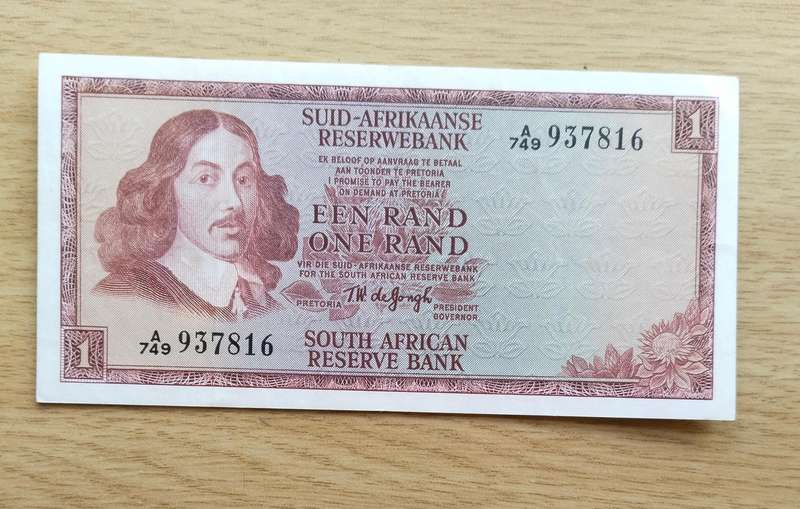 South Africa de Jongh Old R2 Bank Note. Good condition. (816)