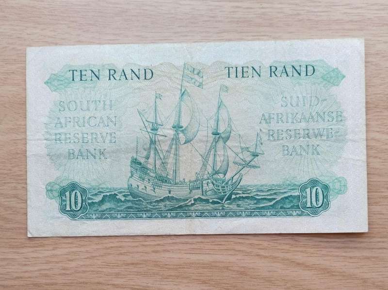 South Africa G Rissik old R10 Bank Note. (634)