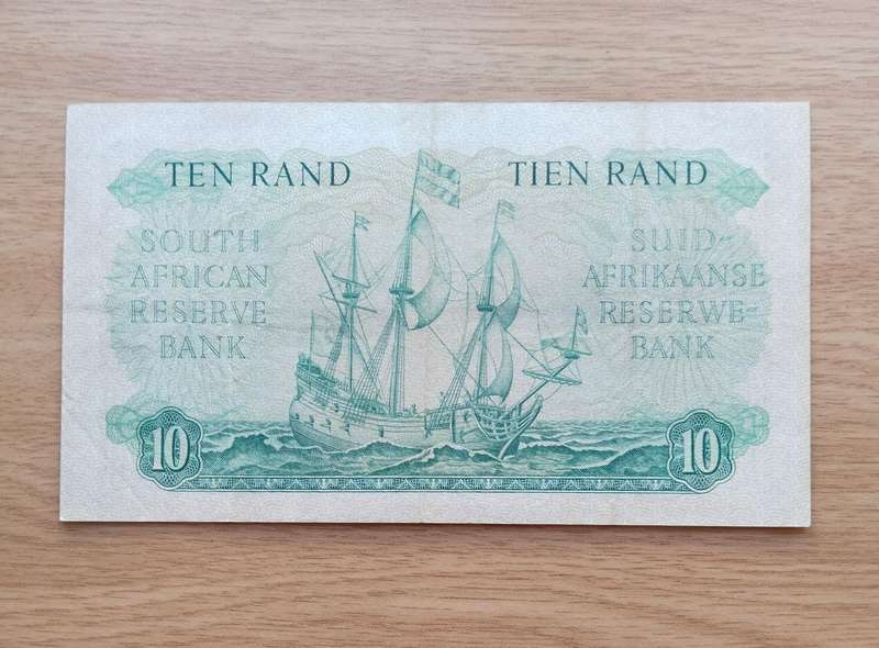 South Africa G Rissik old R10 Bank Note. (907)