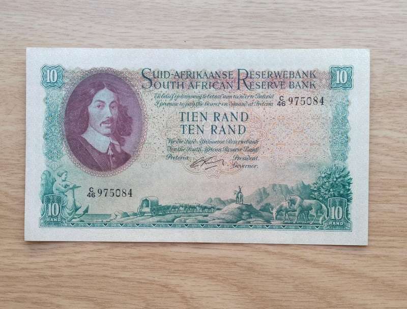 South Africa G. Rissik old R10 Bank Note. (084)