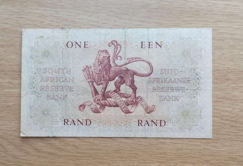 South Africa M.H. de Kock old R1 Bank Note. (981)