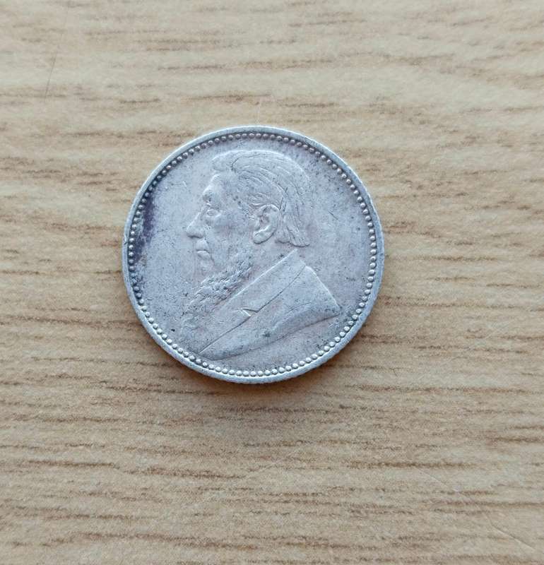 ZAR Paul Kruger 1897 Silver Sixpence.