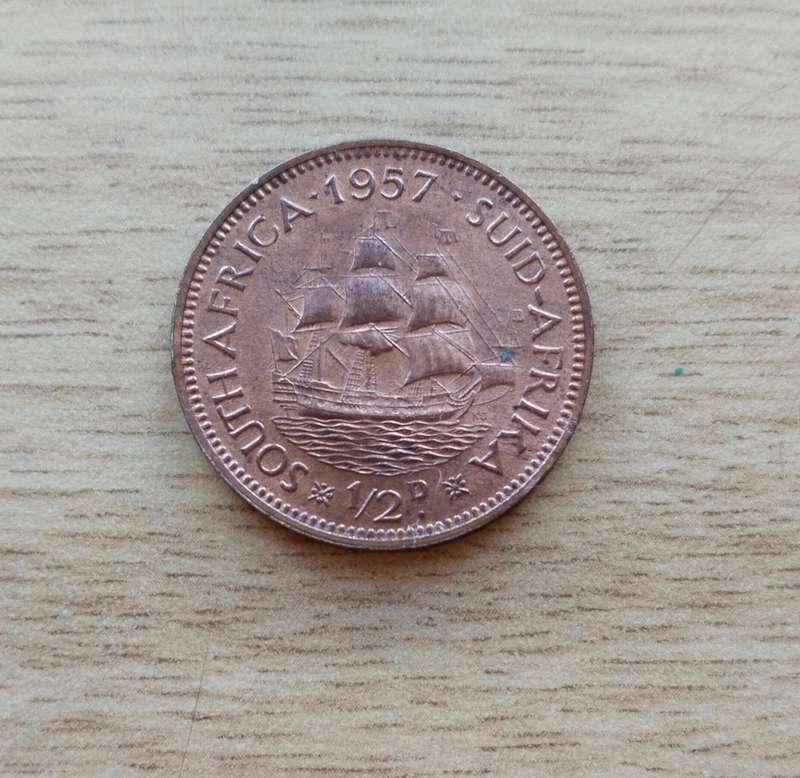 South Africa 1957 Half Penny. Great condition.