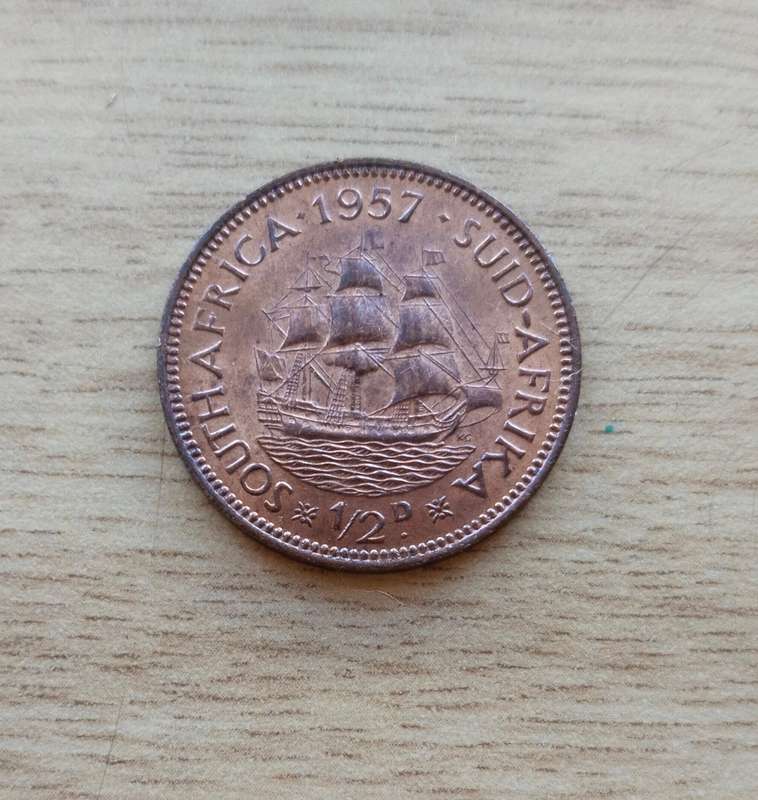 South Africa 1957 Half Penny. Great condition.